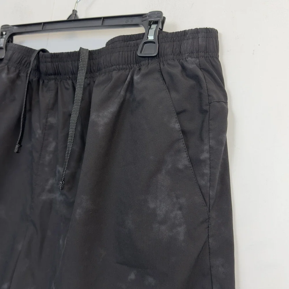 Men's Black Smoke Print MEMBERS MARK‎ Work it Out Shorts XXL